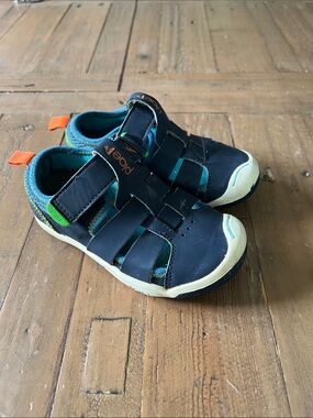 Plae Sam fisherman sneaker sandals little kids 9 blue waterproof washable